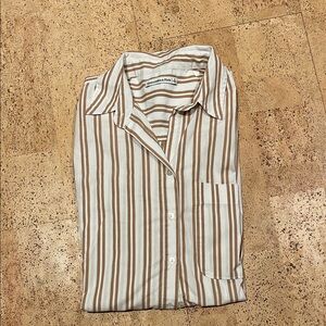 Abercrombie & Fitch women’s Brown and White Striped Shirt